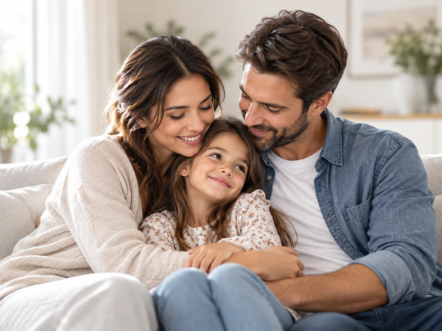 Familia en un ambiente cálido